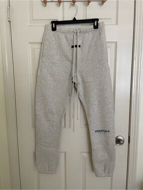 Fear of God ESSENTIALS Light Grey Fleece Sweatpants